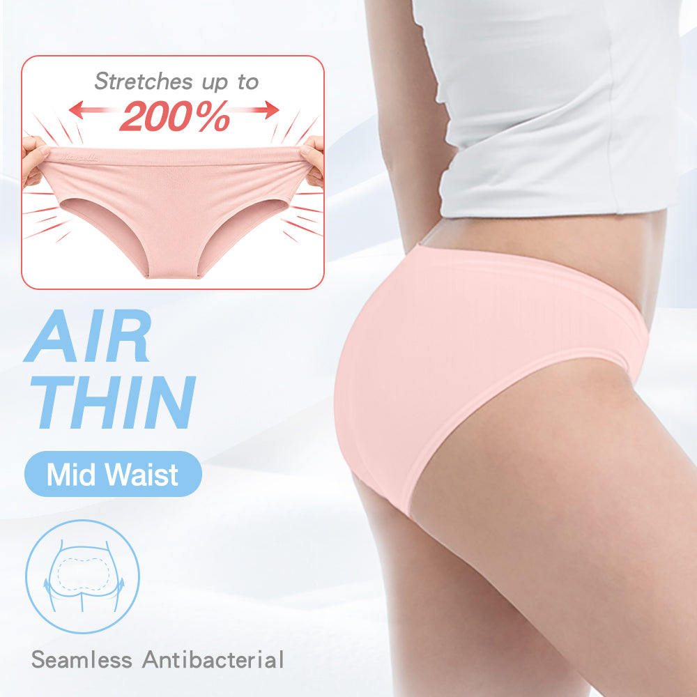 【Air Thin】 Mid Waist - Seamless Panty