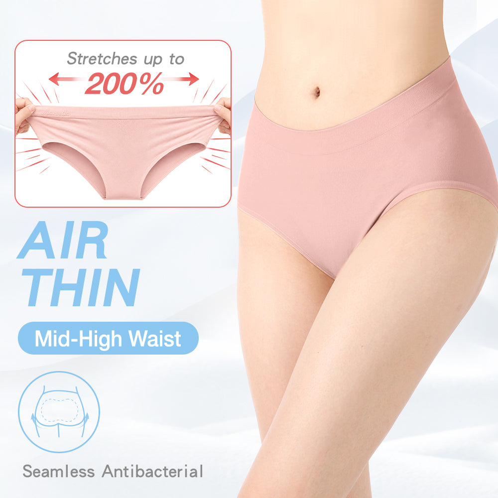 【Air Thin】Mid High Waist - Seamless Panty
