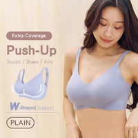 【Contour Fit】Full Support Seamless Wireless Bra - Plain