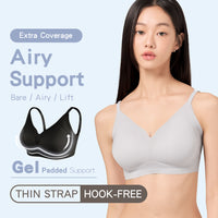 【Air Cover】Gel Padded Seamless Wireless Bra - Thin Strap